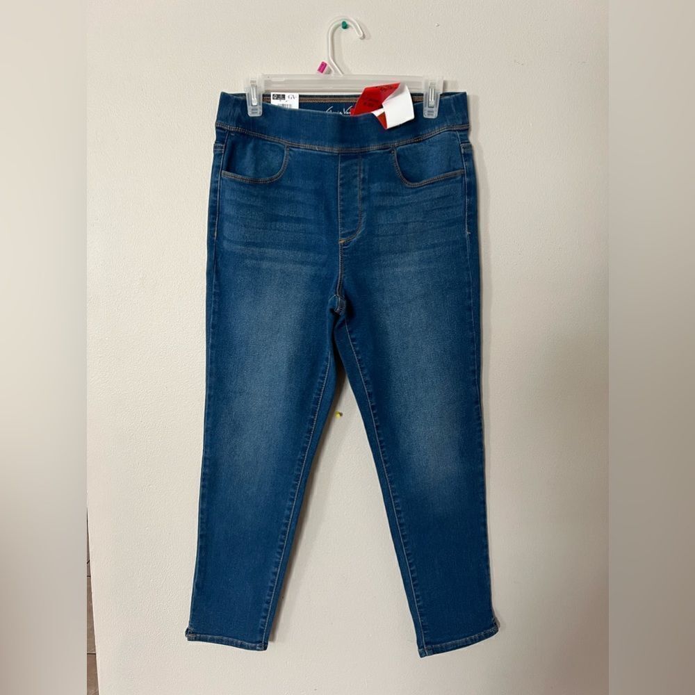 GLORIA VANDERBILT WOMEN’S MID-RISE PULL-ON PANTS CROP LENGTH SIZE: 8